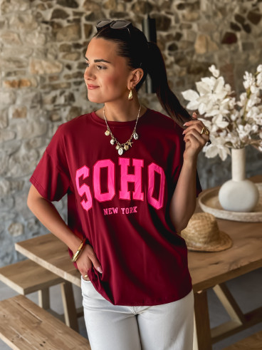 T-shirt Soho - Bordeaux