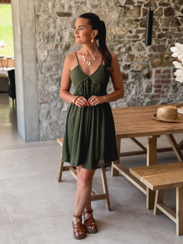 Robe Courte Indira - Kaki