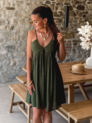 Robe Courte Indira - Kaki
