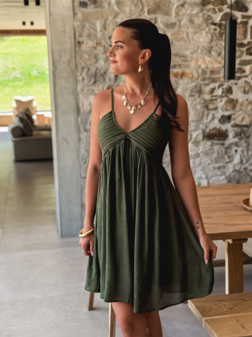 Robe Courte Indira - Kaki