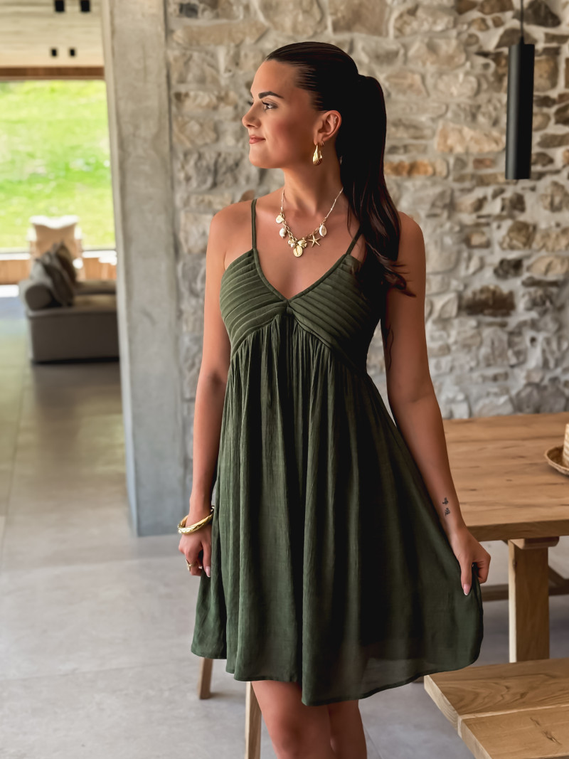 Robe Courte Indira - Kaki