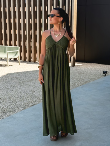 Robe Longue Indira - Kaki