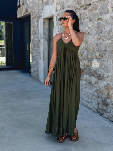 Robe Longue Indira - Kaki