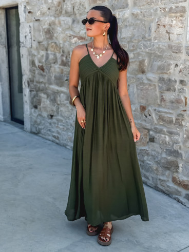 Robe Longue Indira - Kaki