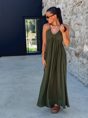 Robe Longue Indira - Kaki