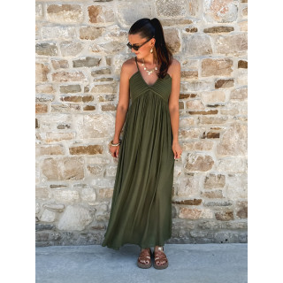 Robe Longue Indira - Kaki