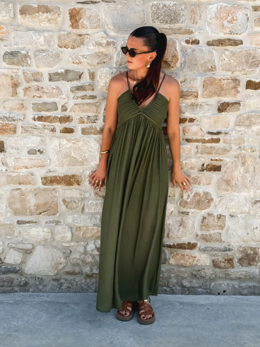 Robe Longue Indira - Kaki