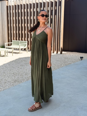 Robe Longue Indira - Kaki
