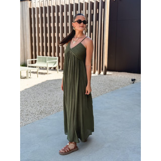Robe Longue Indira - Kaki