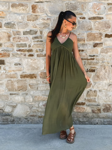 Robe Longue Indira - Kaki