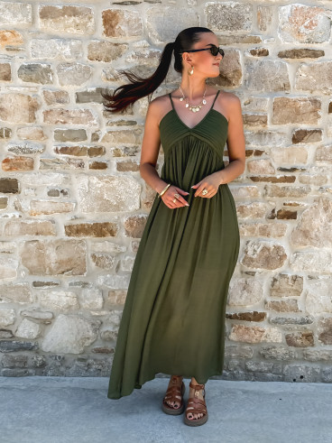 Robe Longue Indira - Kaki