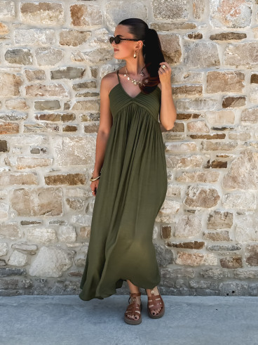 Robe Longue Indira - Kaki