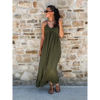 Robe Longue Indira - Kaki