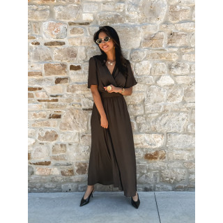 Robe longue Zenaida - Chocolat