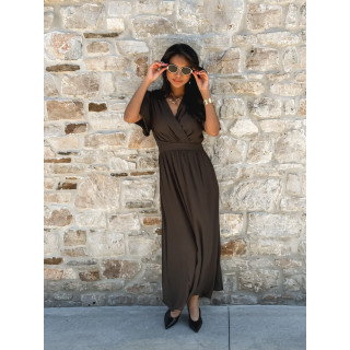 Robe longue Zenaida - Chocolat