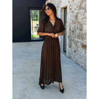 Robe longue Zenaida - Chocolat