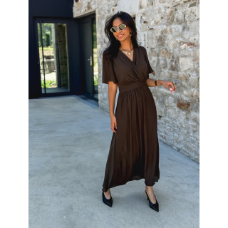 Robe longue Zenaida - Chocolat