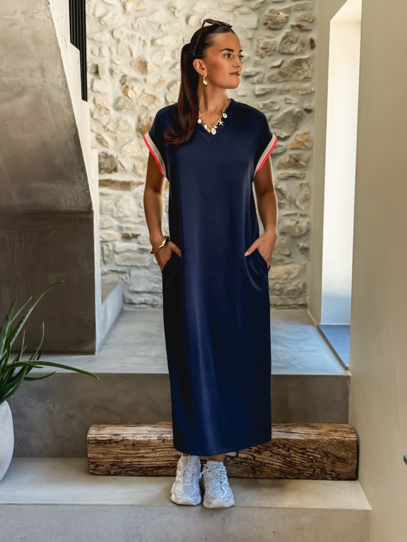 Robe longue Sayana - Bleu marine