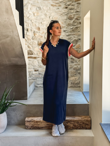 Robe longue Sayana - Bleu marine