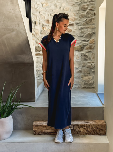Robe longue Sayana - Bleu marine