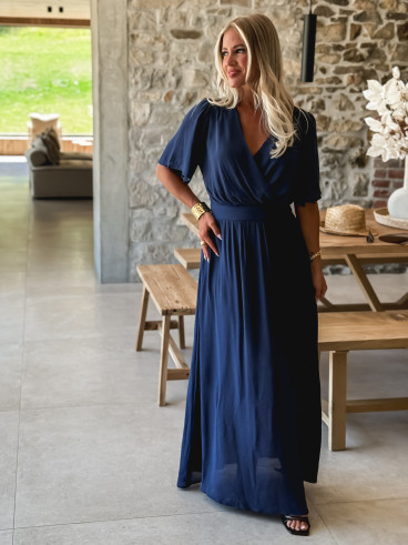 Robe longue Zenaida - Bleu marine