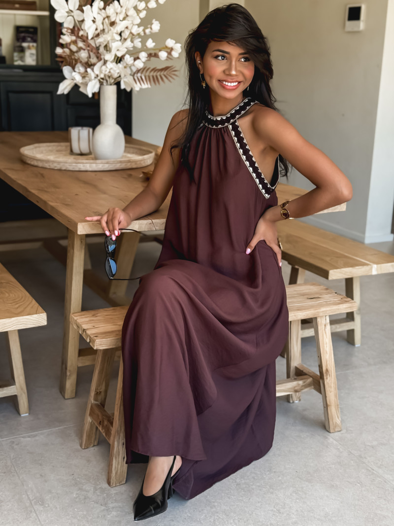 Robe longue Samana - Chocolat