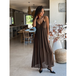 Robe Longue Indira - Chocolat