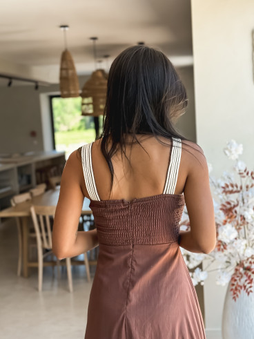Robe longue Meylin - Chocolat