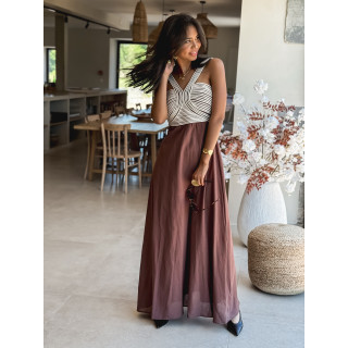 Robe longue Meylin - Chocolat
