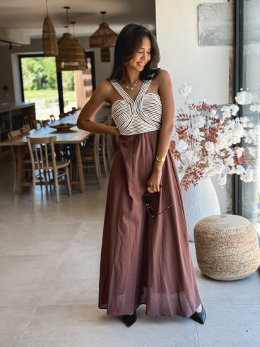 Robe longue Meylin - Chocolat