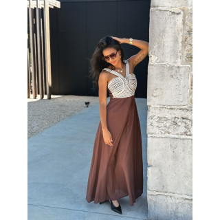 Robe longue Meylin - Chocolat