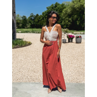 Robe longue Meylin - Brique