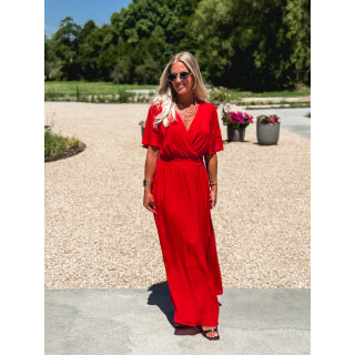 Robe longue Zenaida - Rouge