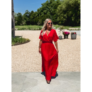 Robe longue Zenaida - Rouge
