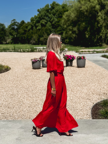 Robe longue Zenaida - Rouge