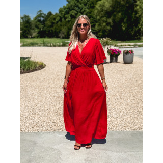Robe longue Zenaida - Rouge