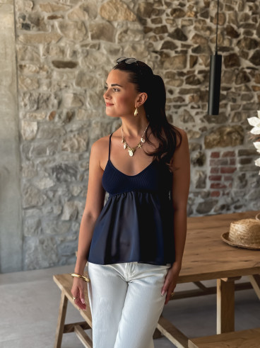 Blouse Malia - Bleu Marine