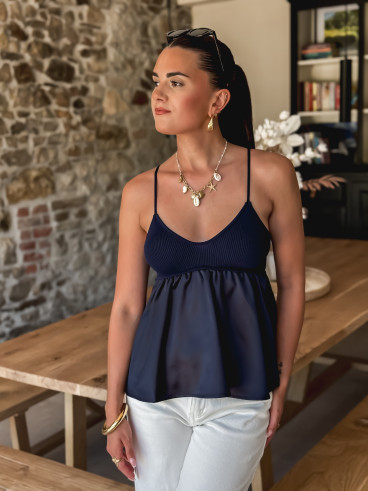 Blouse Malia - Bleu Marine