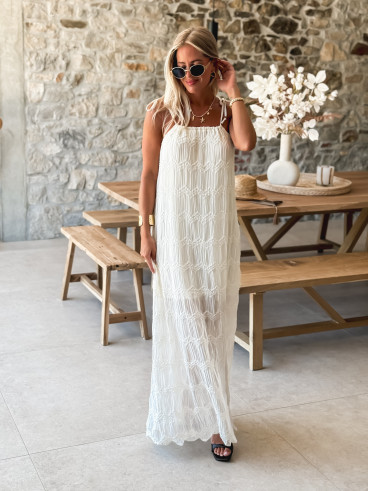 Robe longue Naïra - Beige
