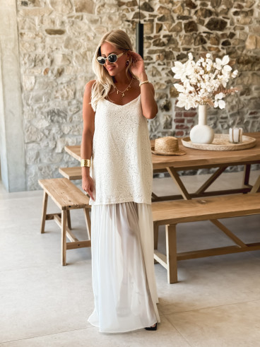 Robe longue Venera - Beige