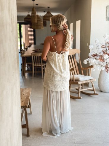 Robe longue Venera - Beige