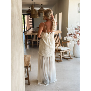 Robe longue Venera - Beige