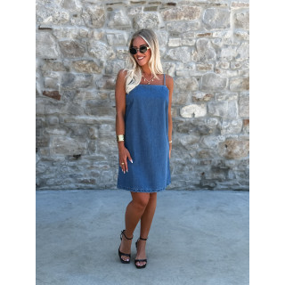 Robe courte en jeans Nergis - Bleu