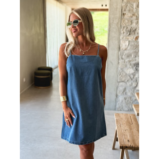 Robe courte en jeans Nergis - Bleu