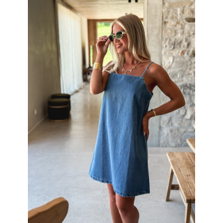 Robe courte en jeans Nergis - Bleu