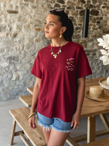 T-shirt Expresso - Bordeaux