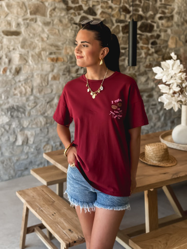 T-shirt Expresso - Bordeaux