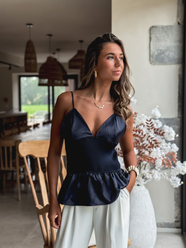 Top Manal - Bleu Marine