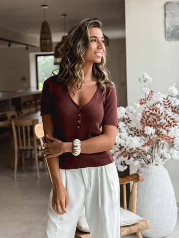 Blouse Eloïa - Chocolat