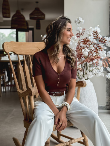 Blouse Eloïa - Chocolat